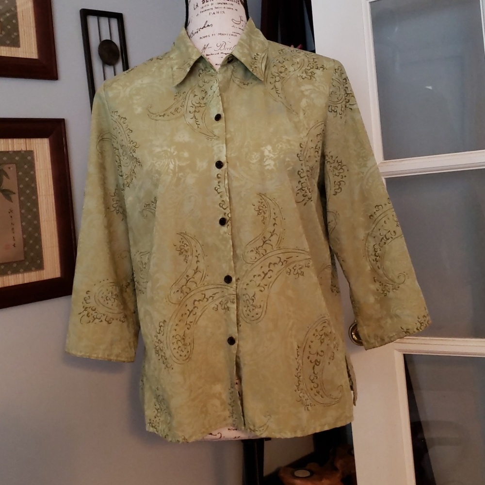 J.H.Collectibles Burn Out Blouse M